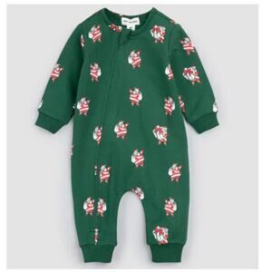 Miles The Label Baby Green Christmas Jumpsuit Size 9M